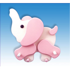 Colgador infantil para la habitación del bebé Elefante Rosa